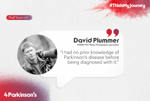 Parkinson's disease filmmaker David Plummer's quote on Parky for Parkinson's blog this is my journey