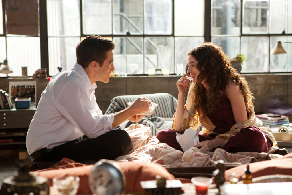 A scene from the movie Love and other drugs, Anne Hathaway and Jake Gyllenhall